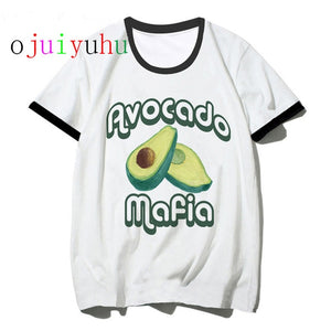 avocado vegan women t shirt ulzzang  kawaii cartoon tshirt harajuku 90s Graphic female short sleeve t-shirt summer clothes