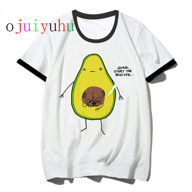 avocado vegan women t shirt ulzzang  kawaii cartoon tshirt harajuku 90s Graphic female short sleeve t-shirt summer clothes