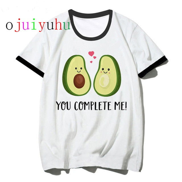 avocado vegan women t shirt ulzzang  kawaii cartoon tshirt harajuku 90s Graphic female short sleeve t-shirt summer clothes