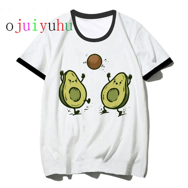 avocado vegan women t shirt ulzzang  kawaii cartoon tshirt harajuku 90s Graphic female short sleeve t-shirt summer clothes