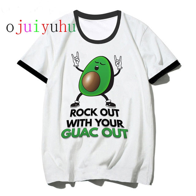 avocado vegan women t shirt ulzzang  kawaii cartoon tshirt harajuku 90s Graphic female short sleeve t-shirt summer clothes