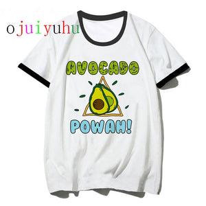 avocado vegan women t shirt ulzzang  kawaii cartoon tshirt harajuku 90s Graphic female short sleeve t-shirt summer clothes