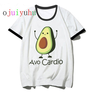 avocado vegan women t shirt ulzzang  kawaii cartoon tshirt harajuku 90s Graphic female short sleeve t-shirt summer clothes