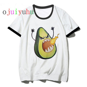 avocado vegan women t shirt ulzzang  kawaii cartoon tshirt harajuku 90s Graphic female short sleeve t-shirt summer clothes