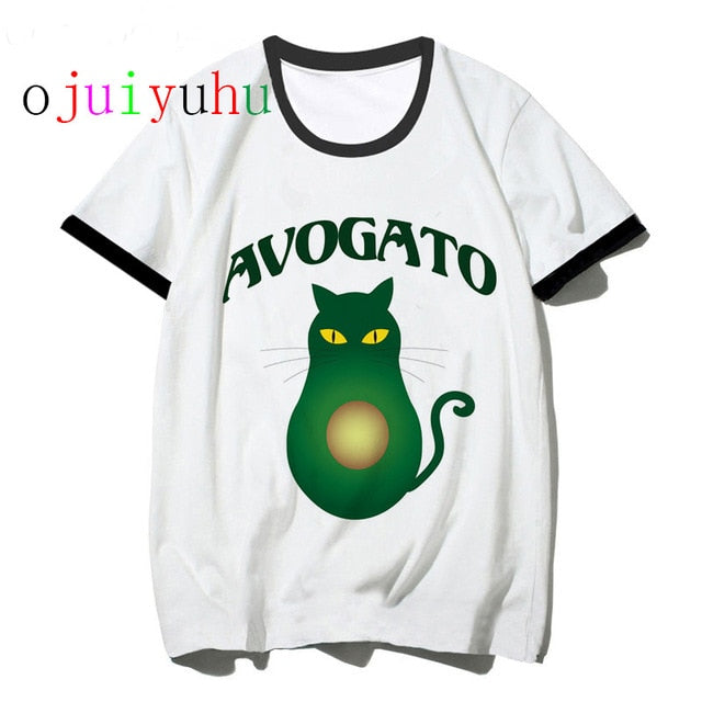 avocado vegan women t shirt ulzzang  kawaii cartoon tshirt harajuku 90s Graphic female short sleeve t-shirt summer clothes