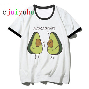 avocado vegan women t shirt ulzzang  kawaii cartoon tshirt harajuku 90s Graphic female short sleeve t-shirt summer clothes