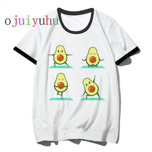 avocado vegan women t shirt ulzzang  kawaii cartoon tshirt harajuku 90s Graphic female short sleeve t-shirt summer clothes