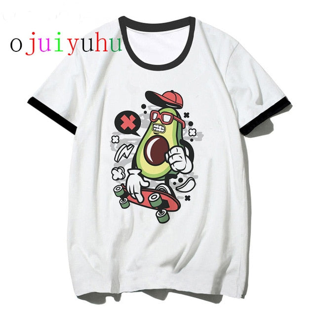 avocado vegan women t shirt ulzzang  kawaii cartoon tshirt harajuku 90s Graphic female short sleeve t-shirt summer clothes