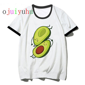 avocado vegan women t shirt ulzzang  kawaii cartoon tshirt harajuku 90s Graphic female short sleeve t-shirt summer clothes