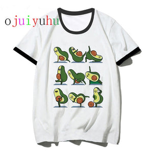 avocado vegan women t shirt ulzzang  kawaii cartoon tshirt harajuku 90s Graphic female short sleeve t-shirt summer clothes