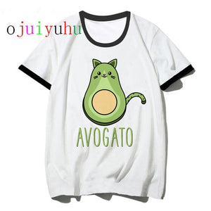 avocado vegan women t shirt ulzzang  kawaii cartoon tshirt harajuku 90s Graphic female short sleeve t-shirt summer clothes