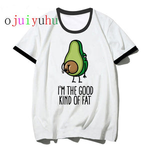 avocado vegan women t shirt ulzzang  kawaii cartoon tshirt harajuku 90s Graphic female short sleeve t-shirt summer clothes