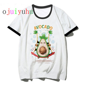 avocado vegan women t shirt ulzzang  kawaii cartoon tshirt harajuku 90s Graphic female short sleeve t-shirt summer clothes