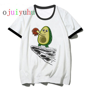 avocado vegan women t shirt ulzzang  kawaii cartoon tshirt harajuku 90s Graphic female short sleeve t-shirt summer clothes