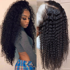 Lace Front Human Hair Wigs 13*4 Brazilian Kinky Curly Human Hair Wig PrePlucked with Baby Hair Beaudiva Curly Lace Front Wig