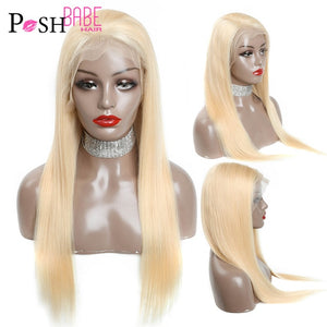 613 Honey Blonde Color Remy Brazilian Straight Lace Front Human Hair Wig 8 - 28 inch 1B 613 Ombre Frontal Wigs for Black Women