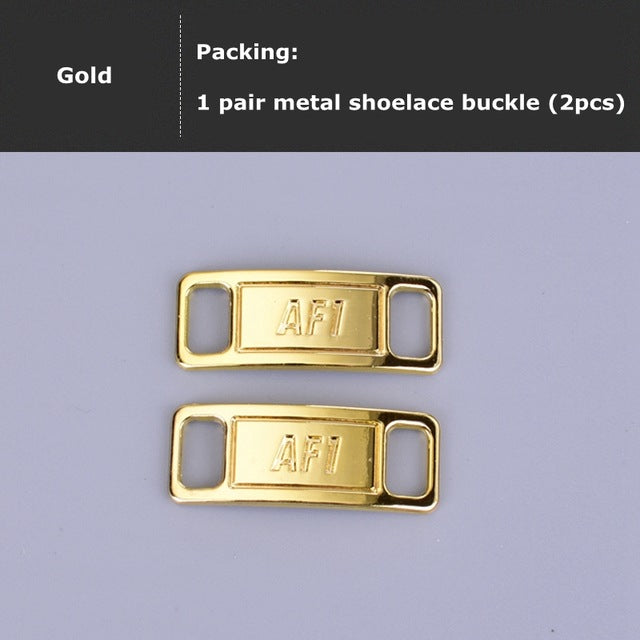 2pcs/pair Shoelace Buckle Metal Shoelaces AF1 Shoelaces buckle Accessories Metal Lace Lock DIY Sneaker Kits Metal Lace Buckle