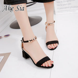 2020 Sandalias femeninas high heels Autumn Flock pointed sandals sexy high heels female summer shoes Female sandals mujer s040