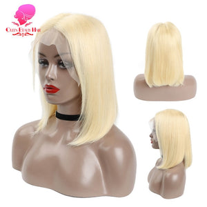 Queen 13x6 613 Blonde Brazilian Straight Human Hair Bob Wigs 8 - 16 Inch Remy Short Ombre Bob Lace Front Wigs for Black Women