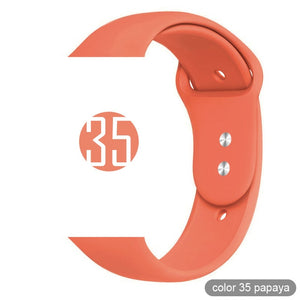 soft Silicone Sports Band for Apple Watch 5 4 3 2 1 38MM 42MM Bands Rubber Watchband Strap for Iwatch series 5 4 40mm 44mm