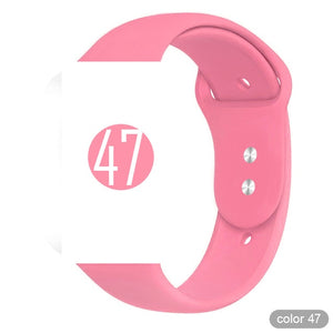 soft Silicone Sports Band for Apple Watch 5 4 3 2 1 38MM 42MM Bands Rubber Watchband Strap for Iwatch series 5 4 40mm 44mm