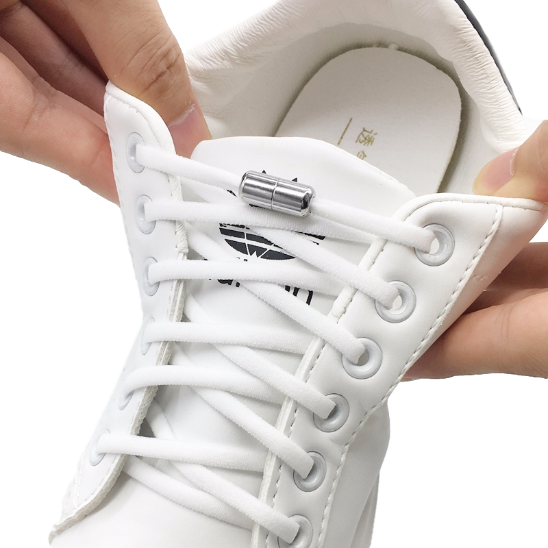 Elastic No Tie Shoelaces Semicircle Shoe Laces For Kids and Adult Sneakers Shoelace Quick Lazy Metal Lock Laces Shoe Strings